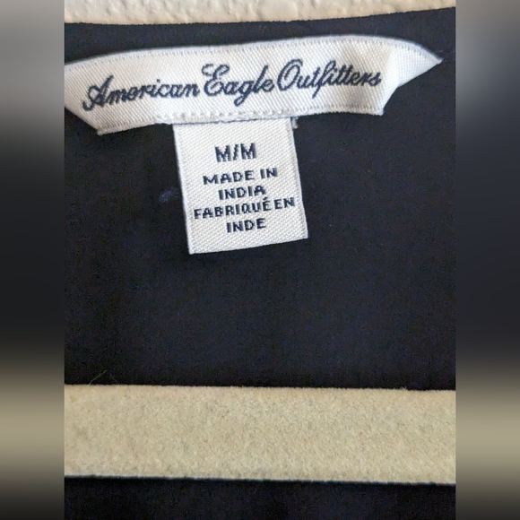 American Eagle Sheer Boho Short Sleeve Top, Size M - Picture 4 of 4